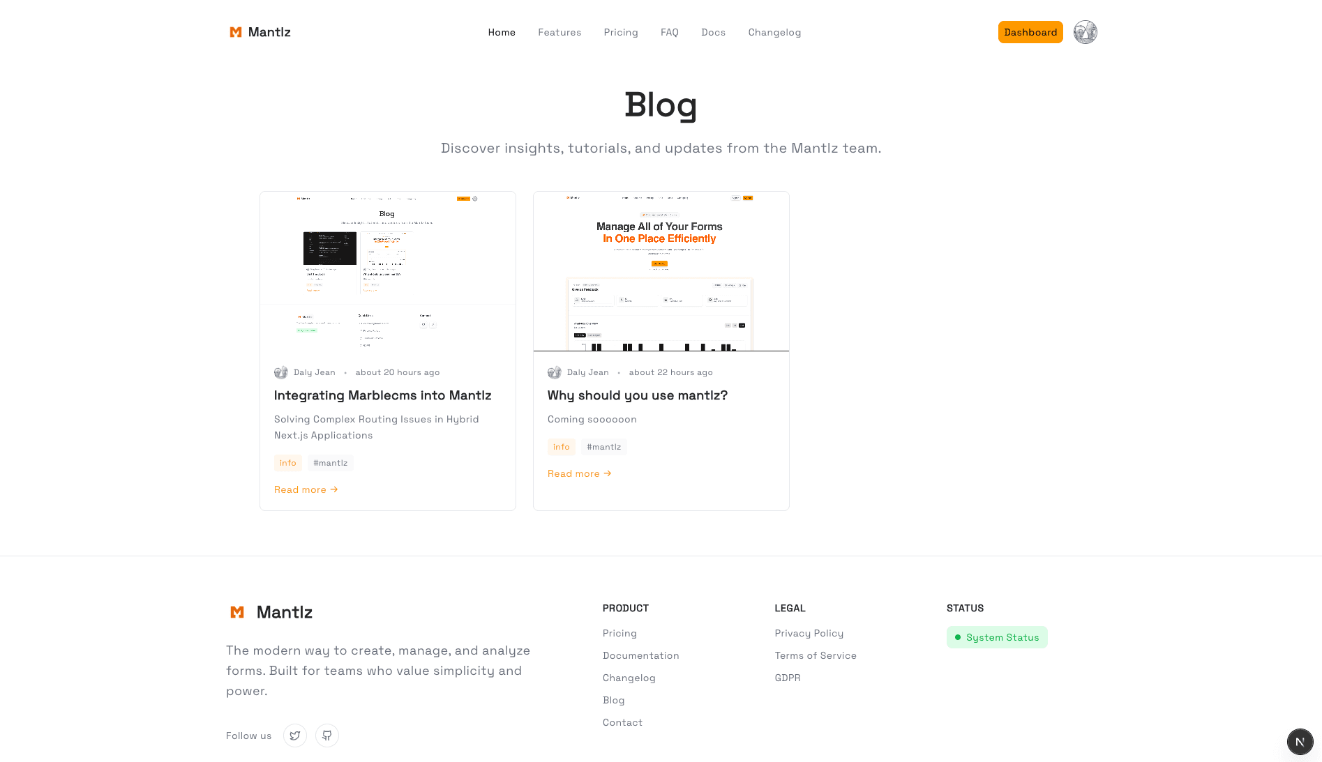 Integrating Marblecms into Mantlz