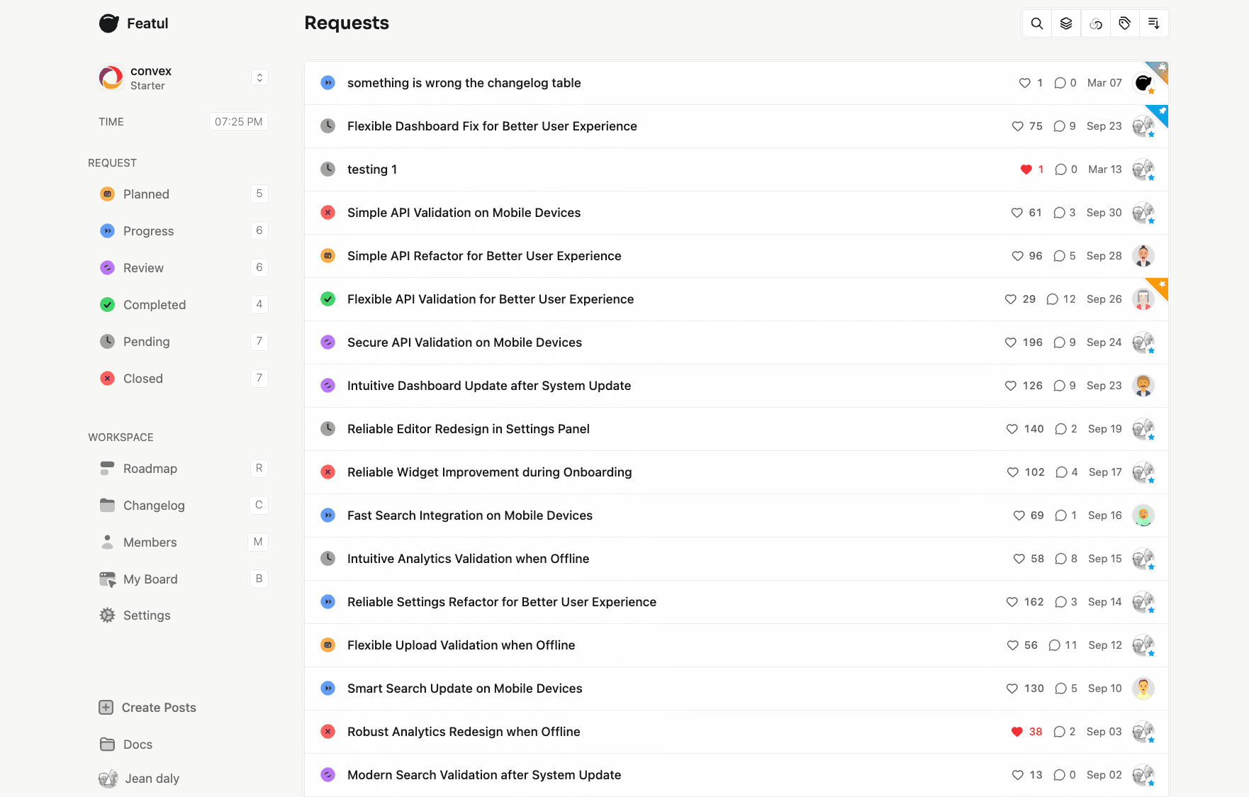 Notra integration with Featul dashboard preview